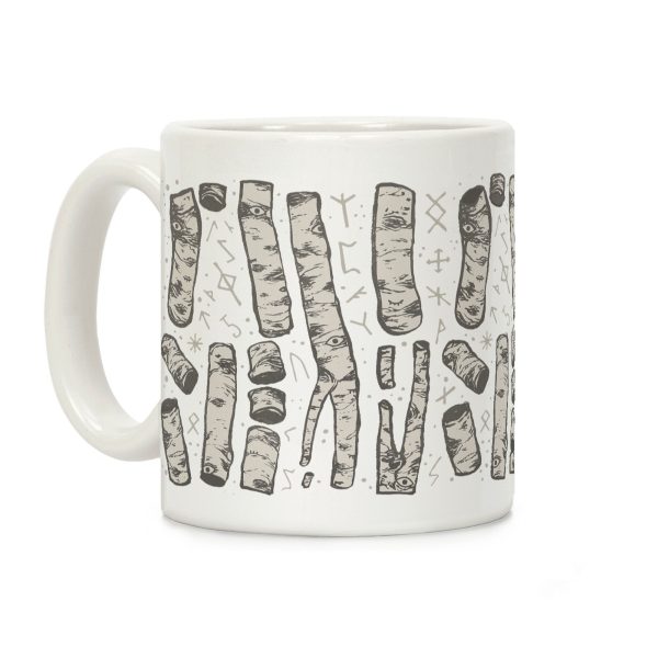 Birch Trees and Runes Coffee Mug