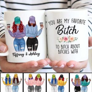Bitch Besties Modern Girls Personalized Mug