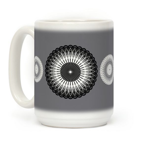 Black and White Flower Mandala Coffee Mug