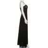 Black Embroidered Sheer Strappy Maxi Dress Black Embroidered Sheer Strappy Maxi Dress
