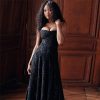 Black Embroidered Sheer Strappy Maxi Dress Black Embroidered Sheer Strappy Maxi Dress