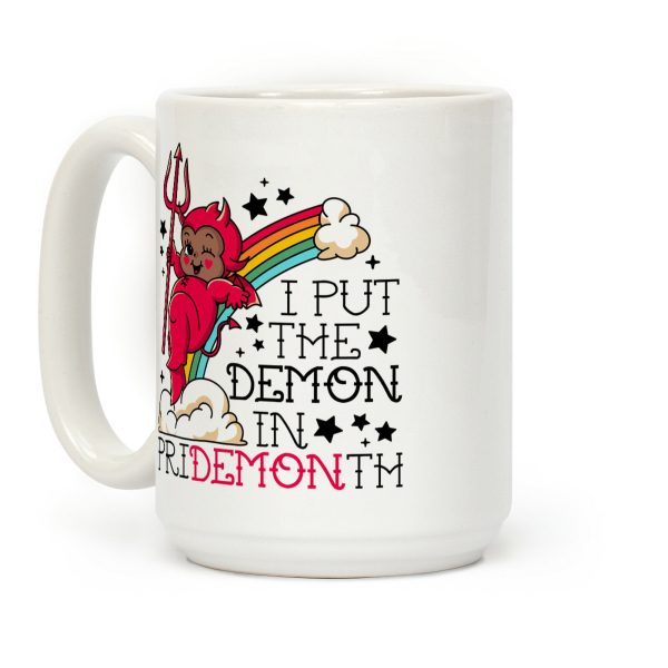 Black Kewpie Devil I Put the DEMON In Pride Month Coffee Mug Black Kewpie Devil I Put the DEMON In Pride Month Coffee Mug