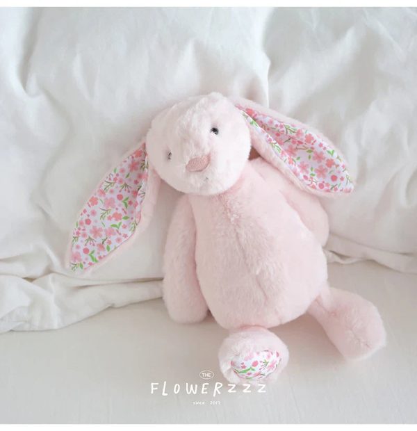 Bonnie Rabbit Plush Toy Soft Bunny with Floral Ears for Kids and Home Decor Bonnie Rabbit Plush Toy Soft Bunny with Floral Ears for Kids and Home Decor