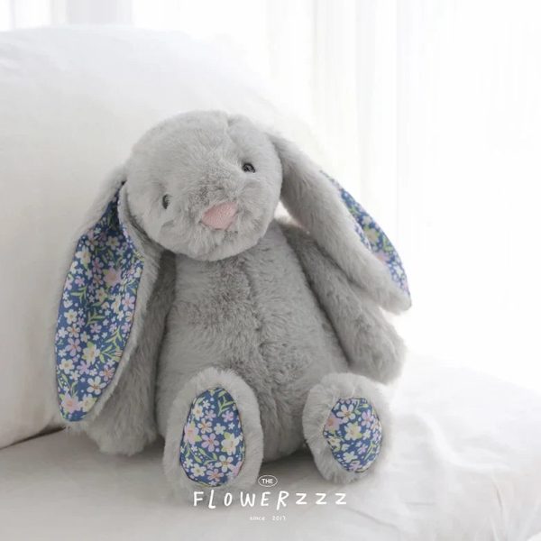 Bonnie Rabbit Plush Toy Soft Bunny with Floral Ears for Kids and Home Decor Bonnie Rabbit Plush Toy Soft Bunny with Floral Ears for Kids and Home Decor