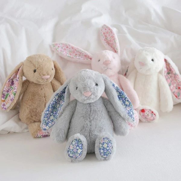 Bonnie Rabbit Plush Toy Soft Bunny with Floral Ears for Kids and Home Decor Bonnie Rabbit Plush Toy Soft Bunny with Floral Ears for Kids and Home Decor