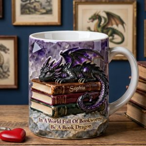 Book Dragon Coffee Mug - Personalized Gifts For Book Lovers 02naqn140126