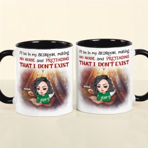 Book Reading Girl Making No Noise And Pretending That I Don't Exist White Mug