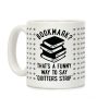 Bookmark? Quitter's Strip Black Coffee Mug Bookmark? Quitter's Strip Black Coffee Mug