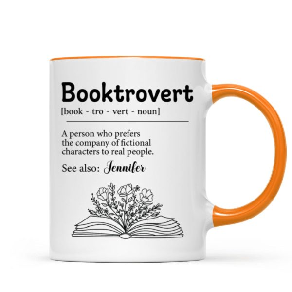 Booktrovert Definition Gift For Book Lover, Bookworm Personalized Mug Booktrovert Definition Gift For Book Lover, Bookworm Personalized Mug