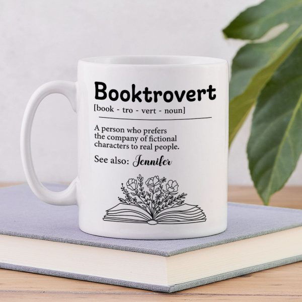 Booktrovert Definition Gift For Book Lover, Bookworm Personalized Mug Booktrovert Definition Gift For Book Lover, Bookworm Personalized Mug