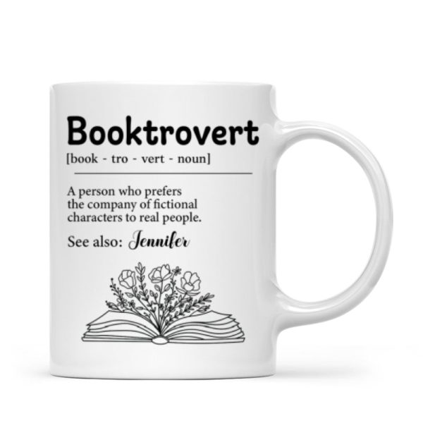 Booktrovert Definition Gift For Book Lover, Bookworm Personalized Mug Booktrovert Definition Gift For Book Lover, Bookworm Personalized Mug