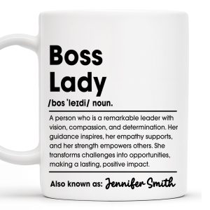 Boss Lady Remarkable Leader Coffee Mug - Personalized Custom Coffee Mug - COL045_MG