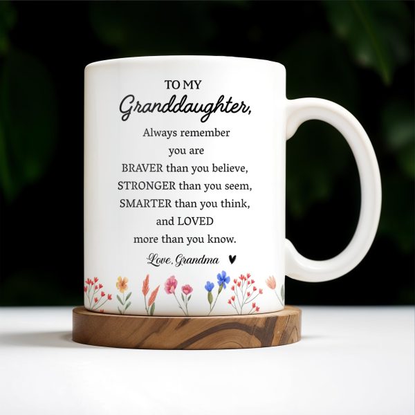 Braver Stronger Smarter Loved Motivational Quote With Rose - Personalized Custom Coffee Mug - GDT034_MG Braver Stronger Smarter Loved Motivational Quote With Rose - Personalized Custom Coffee Mug - GDT034_MG