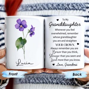 Braver Than You Think, Stronger Than You Seem Mug - Personalized Custom Coffee Mug - FM032_MG