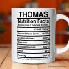 Brother Nutrition Facts Personalized Mug, Birthday Gift with Custom Name Brother Nutrition Facts Personalized Mug, Birthday Gift with Custom Name