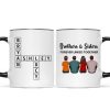 Brothers Sisters Family Linked Together Crossword Puzzle Art Personalized Mug