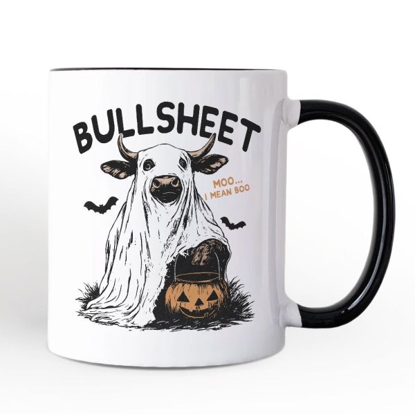 Bullsheet Halloween Bull Personalized Mug, Hilarious Cow Gift with Custom Name Bullsheet Halloween Bull Personalized Mug, Hilarious Cow Gift with Custom Name