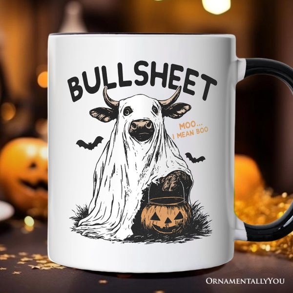 Bullsheet Halloween Bull Personalized Mug, Hilarious Cow Gift with Custom Name Bullsheet Halloween Bull Personalized Mug, Hilarious Cow Gift with Custom Name