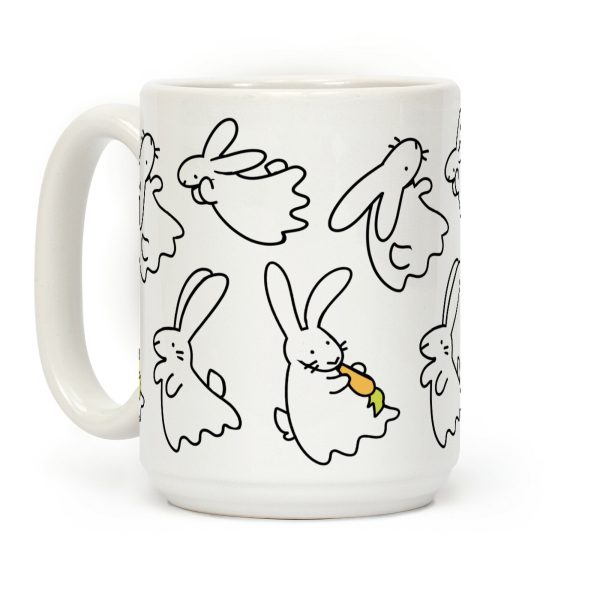 Bunny Ghost Pattern Coffee Mug Bunny Ghost Pattern Coffee Mug