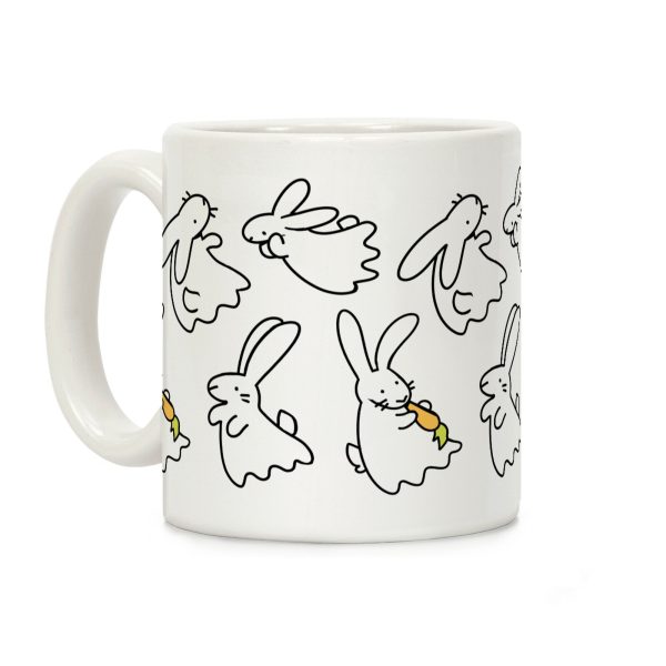 Bunny Ghost Pattern Coffee Mug Bunny Ghost Pattern Coffee Mug