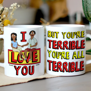Burger Couple Funny- Personalized Mug - Gift For Couple, Husband Wife, Anniversary | CL55