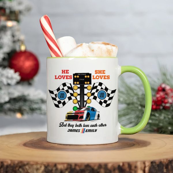 But They Both Love Each Other, Couple Gift, Personalized Mug, Racing Car Couple Mug 02HUTI091023 021123