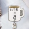 Caffeine Po Q4H PRN Coffee Mug - Custom Acrylic Badge Reel - DOC005_AREEL