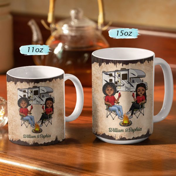 Camping Partners For Life Husband Wife - Couple Gift - Personalized Custom White Edge-to-Edge Mug Camping Partners For Life Husband Wife - Couple Gift - Personalized Custom White Edge-to-Edge Mug