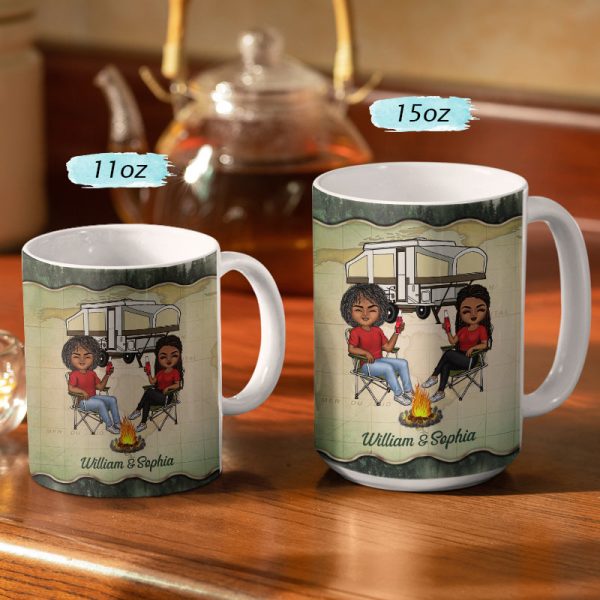Camping Partners For Life Husband Wife Forest - Couple Gift - Personalized Custom White Edge-to-Edge Mug Camping Partners For Life Husband Wife Forest - Couple Gift - Personalized Custom White Edge-to-Edge Mug