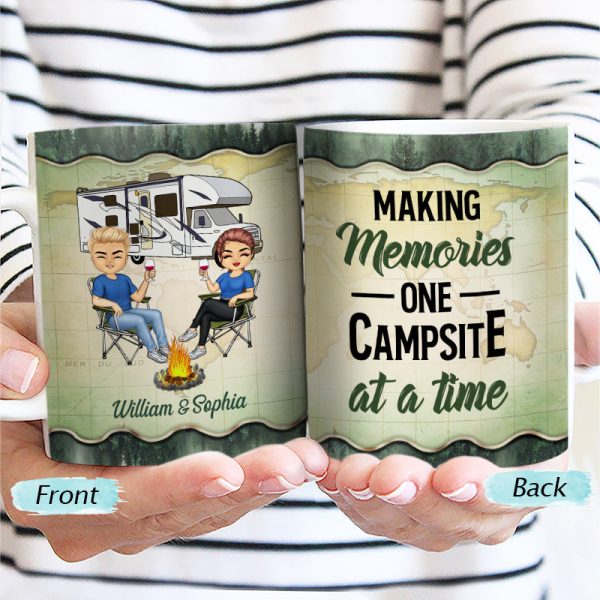 Camping Partners For Life Husband Wife Forest - Couple Gift - Personalized Custom White Edge-to-Edge Mug Camping Partners For Life Husband Wife Forest - Couple Gift - Personalized Custom White Edge-to-Edge Mug