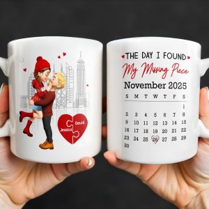 Capture Special Moments, Cityscape With Romantic Couple - Personalized Custom Coffee Mug - CPL1039_MG