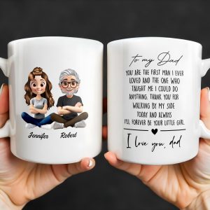 Capture Your Special Moments With Cartoon Couple - Personalized Custom Coffee Mug - DAD291_MG