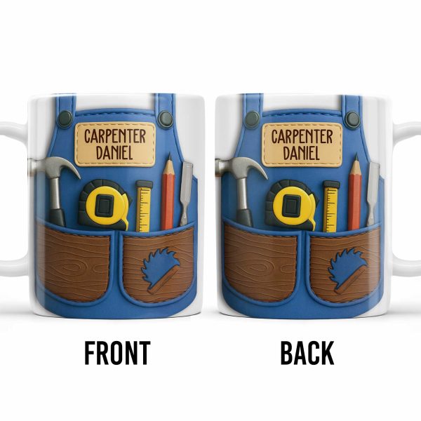 Carpenter Daniel Hammer, Tape Measure, Pencil, Saw - Personalized Custom Coffee Mug - JBS006_MG Carpenter Daniel Hammer, Tape Measure, Pencil, Saw - Personalized Custom Coffee Mug - JBS006_MG