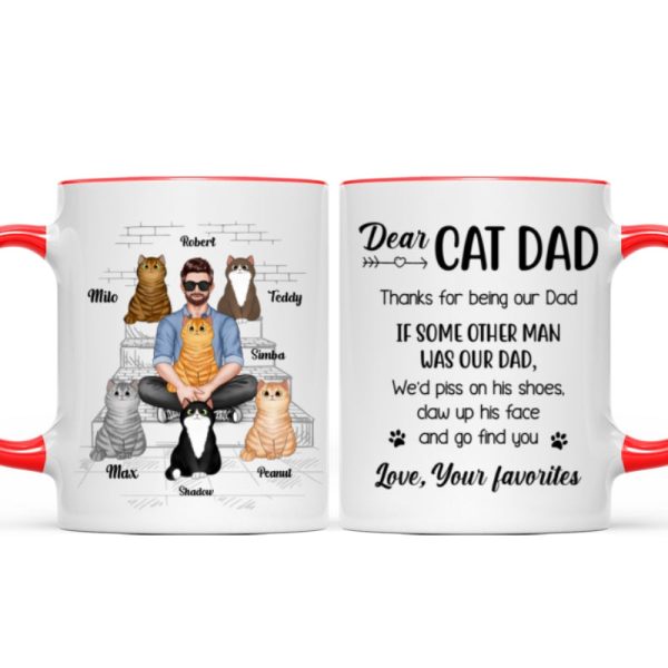Cat Dad Real Man Funny Gift Personalized Mug Cat Dad Real Man Funny Gift Personalized Mug