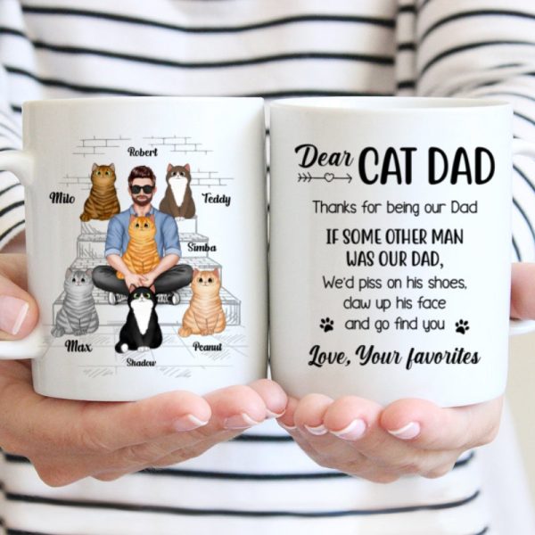 Cat Dad Real Man Funny Gift Personalized Mug Cat Dad Real Man Funny Gift Personalized Mug