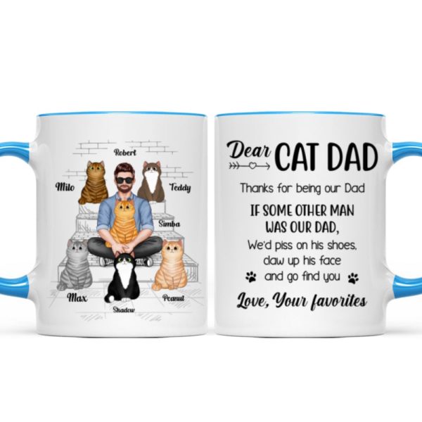 Cat Dad Real Man Funny Gift Personalized Mug Cat Dad Real Man Funny Gift Personalized Mug