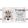 Cat Dad Real Man Funny Gift Personalized Mug Cat Dad Real Man Funny Gift Personalized Mug
