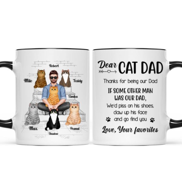 Cat Dad Real Man Funny Gift Personalized Mug Cat Dad Real Man Funny Gift Personalized Mug