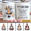 Cat Dad Real Man Funny Gift Personalized Mug Cat Dad Real Man Funny Gift Personalized Mug