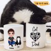 Cat Dad Simple Heart Personalized Mug Cat Dad Simple Heart Personalized Mug