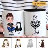 Cat Dad Simple Heart Personalized Mug Cat Dad Simple Heart Personalized Mug