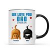 Cat Dad We Love You A Hole Lot Personalized Mug, Funny Father's Day gift for Cat Dads