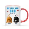 Cat Dad We Love You A Hole Lot Personalized Mug, Funny Father's Day gift for Cat Dads