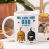 Cat Dad We Love You A Hole Lot Personalized Mug, Funny Father's Day gift for Cat Dads