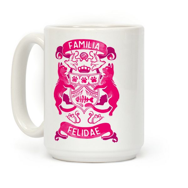 Cat Family Crest: Familia Felidae Coffee Mug Cat Family Crest: Familia Felidae Coffee Mug