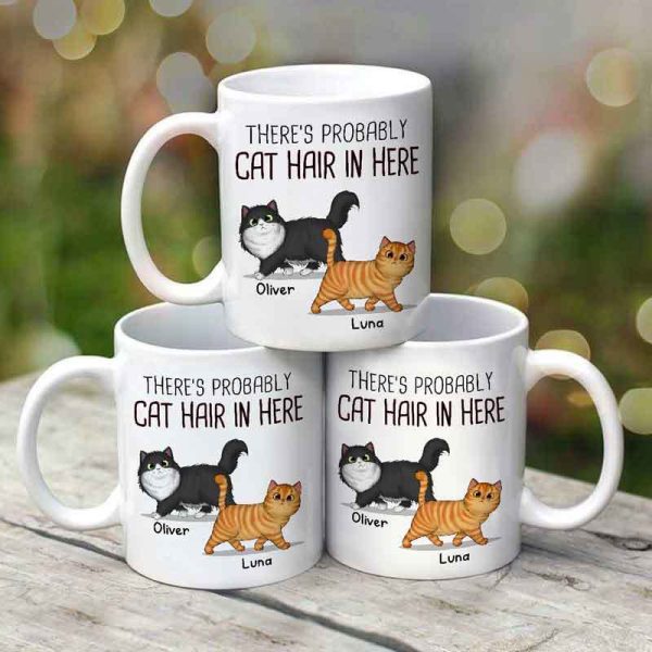 Cat Hair In Here Walking Fluffy Cat Personalized Mug Cat Hair In Here Walking Fluffy Cat Personalized Mug
