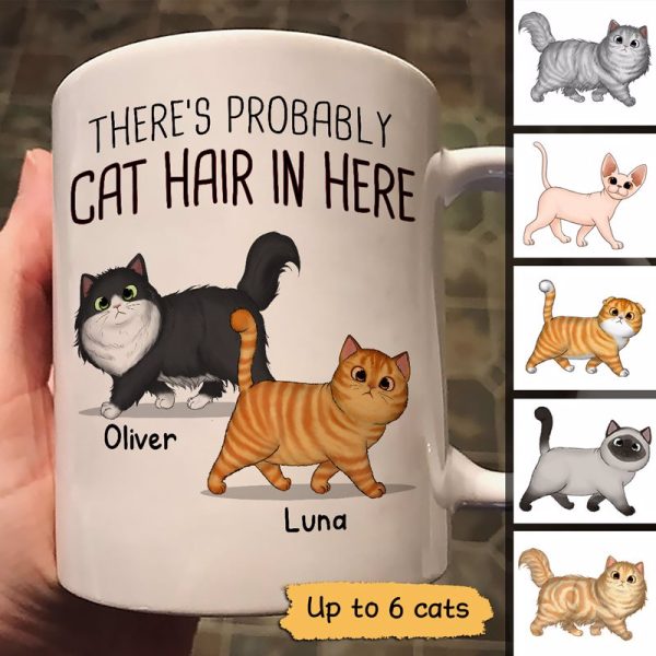 Cat Hair In Here Walking Fluffy Cat Personalized Mug Cat Hair In Here Walking Fluffy Cat Personalized Mug