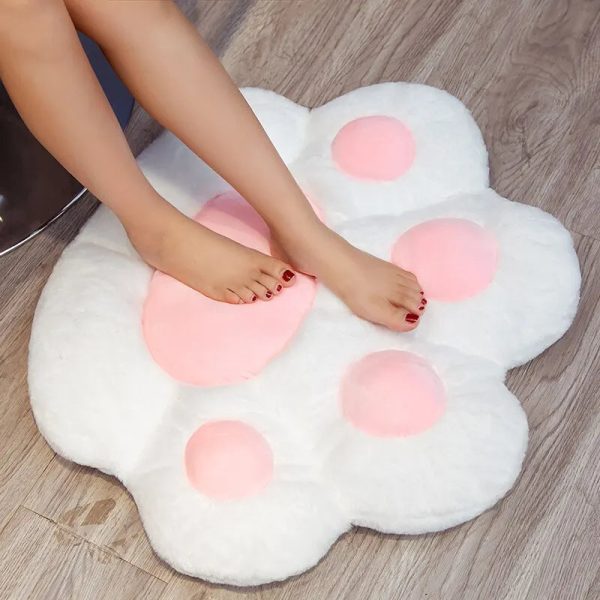 Cat Paw Plush Floor Cushion Soft Large Seat Pillow