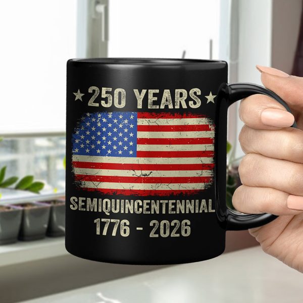 Celebrate 250th Anniversary United States Semiquincentennial Black Mug HO82 894772 Celebrate 250th Anniversary United States Semiquincentennial Black Mug HO82 894772