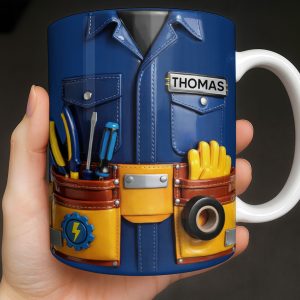 Celebrate Craftsmanship With Tool Belt Design - Personalized Custom Coffee Mug - JBS093_MG